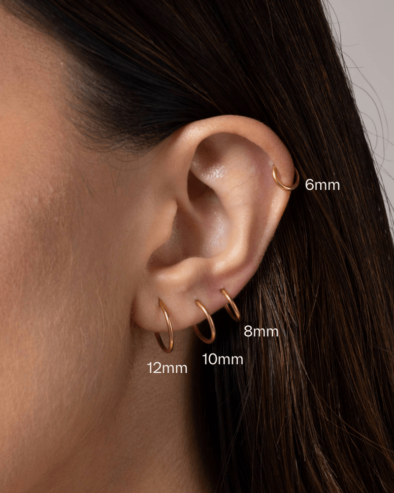 Smooth Hoop in Gold — titanium — Rhokea